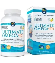 Nordic Naturals Ultimate Omega-D3 1280mg Lemon - 120 Solfgels