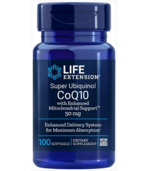 Life Extension Super Ubiquinol CoQ10 with Enhanced Mitochondrial Support 50mg 100softgels