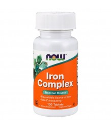 Now Foods Iron Complex 100 Tabletes