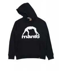 Manto Bluza Z Kapturem Vibe 21 Czarna - Biały Nadruk