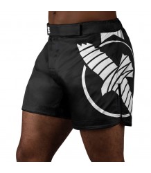 Hayabusa Spodenki MMA Icon Mid-Length Fight Black/White