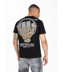 Pit Bull T-Shirt Koszulka Keep Rolling Czarna