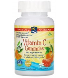 Nordic Naturals Vitamin C Gummies 250mg Tangerine - 60 gummies