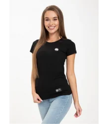 Pit Bull Damski T-Shirt Slim Fit Small Logo Black