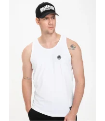 Pit Bull Tank Top Slim Fit Small Logo Męski White