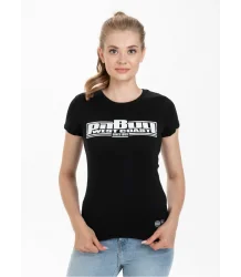 Pit Bull Damski T-Shirt Koszulka Classic Boxing Black/White