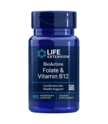 LIFE EXTENSION BioActive Folate Vitamin B12 90 vcaps