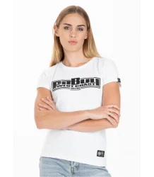 Pit Bull Damski T-Shirt Classic Boxing White/Black