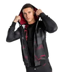 UFC Venum Bluza Rozpinana Z Kapturem Authentic Fight Week 2.0 Black/Red