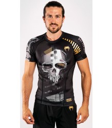 Venum Rashguard Skull Krótki Rękaw Black/Gold