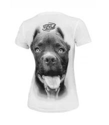 Pit Bull Koszulka Damska T-Shirt Ir Biała