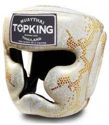 Top King Kask Bokserski Sparingowy Tkhgss-02bk_Gd Super Star Snake White/Gold