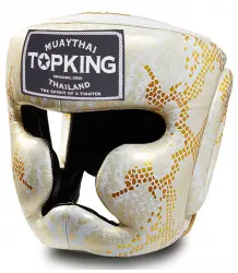 Top King Kask Bokserski Sparingowy Tkhgss-02bk_Gd Super Star Snake White/Gold