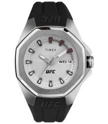 UFC Zegarek Timex Pro 44mm Silicone Strap Męski Silver