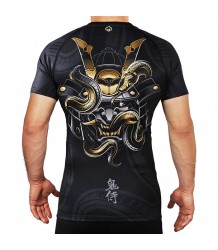 Ground Game Rashguard Oni Samurai Krótki Rękaw Czarny