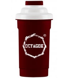 Octagon Shaker Logo Red/White 500ml