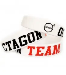 Octagon Opaska Bransoletka Gumowa Octagon Team Biała