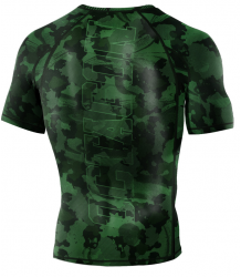 Octagon Rashguard Camo Forest Krótki Rękaw