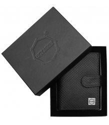 Octagon Portfel Skórzany Kevlar Vertical Black