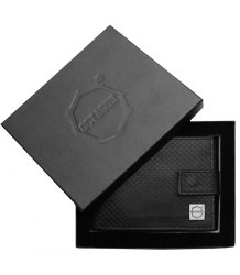 Octagon Portfel Skórzany Kevlar Horizontal Black