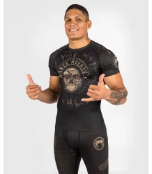 Venum Rashguard Santa Muerte Dark Side Krótki Rękaw Black/Brown