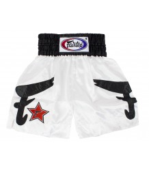 Fairtex Spodenki Tajskie Muay Thai BT26 White/Black