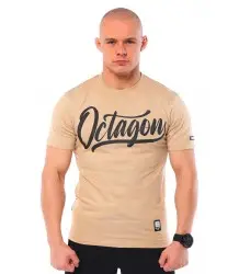 Octagon T-Shirt Koszulka Retro Beige