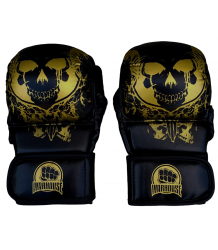 WarHouse Rękawice MMA Sparingowe Skull Gold