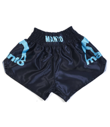 MANTO Spodenki Muay Thai Dual Czarno/Błękitne 