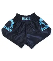 MANTO Spodenki Muay Thai Dual Czarno/Błękitne