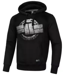 Pit Bull Bluza Z Kapturem Męska Steel Logo Czarna