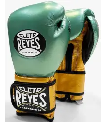 Cleto Reyes Rękawice Bokserskie Velcro Sparing Gloves Gold/Green