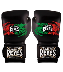 Cleto Reyes Rękawice Bokserskie Velcro Sparring Gloves Black Mexican