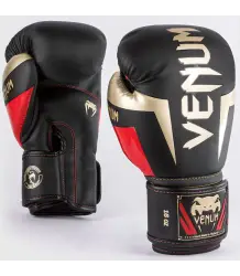 Venum Rękawice Bokserskie Elite Black/Gold/Red