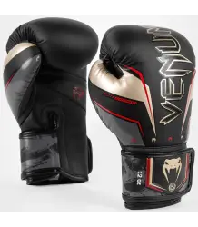 Venum Rękawice Bokserskie Elite Evo Black/Gold/Red