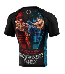 Octagon Rashguard Krótki Rękaw PREMIUM Kickboxing Family