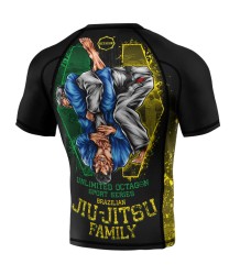 Octagon Rashguard Krótki Rękaw PREMIUM Jiu Jitsu Family