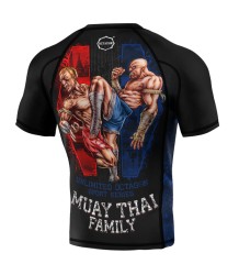 Octagon Rashguard Krótki Rękaw PREMIUM Muay Thai Family