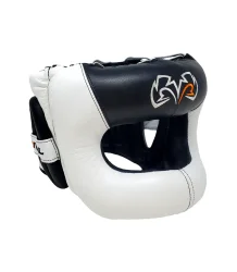 Rival Kask Bokserski Sparingowy Z Ochroną Nosa RHGFS3 Black/White