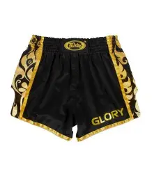 Fairtex Spodenki Tajskie Muay Thai GLORY BSG1 Black/Gold