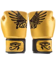 Fairtex Rękawice Bokserskie BGV1 Gold/Black Falcon 