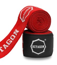 Octagon Bandaże Bokserskie Owijki Fightgear Supreme Printed Red 3m
