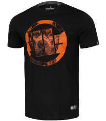 Pit Bull T-Shirt Koszulka Orange Dog 24 Black