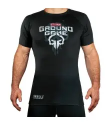 Ground Game Rashguard Skullz Krótki Rękaw Czarny