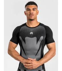 Venum Rashguard Krótki Rękaw Short Sleeve Attack Black/Grey
