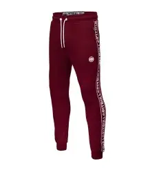 Pit Bull Spodnie Dresowe Tape Logo Burgundy