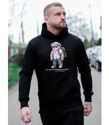 Środowisko Miejskie Bluza Z Kapturem All Time On Tour Bear Black