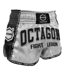 Octagon Spodenki Kickboxing/Muay Thai Fight Legion Silver