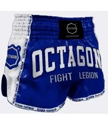 Octagon Spodenki Kickboxing/Muay Thai Fight Legion White/ Blue