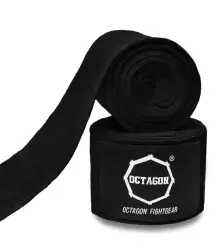 Octagon Bandaże Bokserskie Owijki Fightgear Standard 3m BLACK
